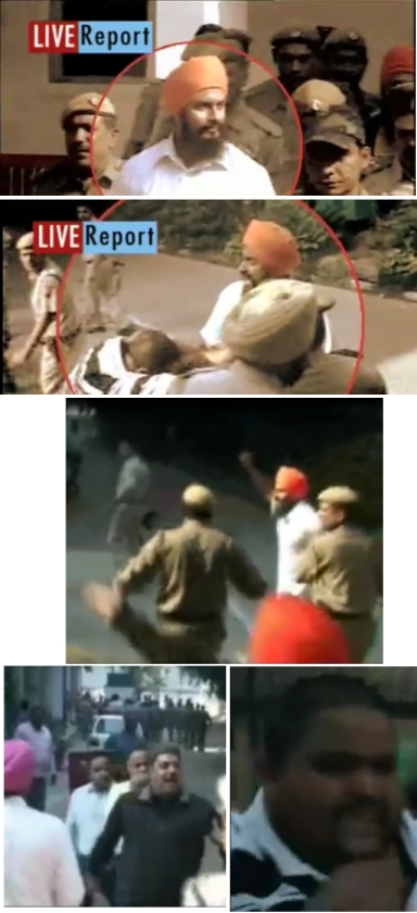 Images of Bhai Hawara outside the Court Complex