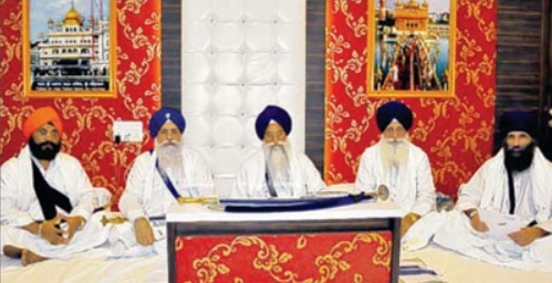 The five 'High' Masands : Ram Singh, Iqbal Singh, Gurbachan Singh, Mal Singh, Gurmukh Singh